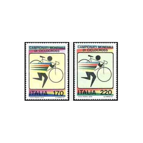 2 عدد تمبر مسابقات دوچرخه سواری صحرایی  - ایتالیا 1979