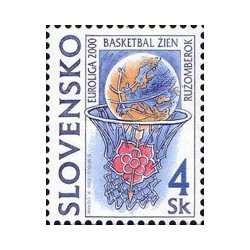 1 عدد  تمبر بسکتبال - روزومبروک - اسلواکی 2000