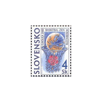 1 عدد  تمبر بسکتبال - روزومبروک - اسلواکی 2000