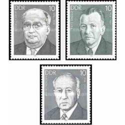 3 عدد تمبر شخصیتهای معروف  - جمهوری دموکراتیک آلمان 1984