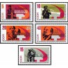 5 عدد تمبر سالگرد انقلاب اکتبر - لنین - جمهوری دموکراتیک آلمان 1967