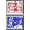 2 عدد تمبر فضا - وستوک - جمهوری دموکراتیک آلمان 1965