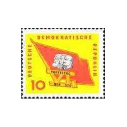 1 عدد تمبر روز حزب - جمهوری دموکراتیک آلمان 1963