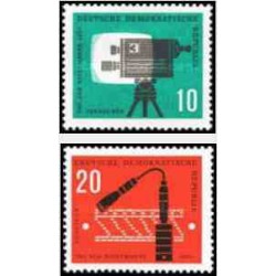 2 عدد تمبر روز تمبر - جمهوری دموکراتیک آلمان 1961