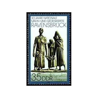 1 عدد تمبر بنای یادبود راونزبروک  - جمهوری دموکراتیک آلمان 1989