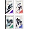 4 عدد تمبر بازیهای المپیک زمستانی کالگاری کانادا  - جمهوری دموکراتیک آلمان 1988