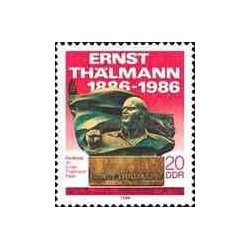 1 عدد تمبر بنای یادبود پارک ارنست تالمن - جمهوری دموکراتیک آلمان 1986