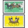 2 عدد تمبر اسبها - کنگره پرورش دهندگان اسب کشورهای سوسیالیستی - جمهوری دموکراتیک آلمان 1979