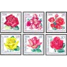 6 عدد تمبر نمایشگاه بین المللی گلهای رز - جمهوری دموکراتیک آلمان 1972