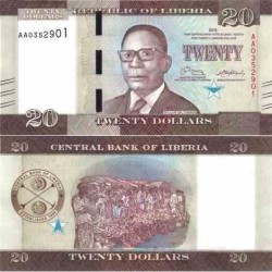اسکناس 20 دلار - لیبریا 2016