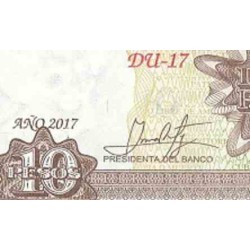 اسکناس 10 پزو - کوبا 2017 سفارشی