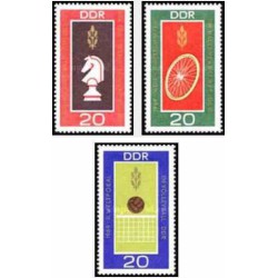 3 عدد تمبر ورزشی - قهرمانان جهان در آلمان شرقی - جمهوری دموکراتیک آلمان 1969