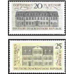 2 عدد تمبر یادگار فرهنگ آلمان - جمهوری دموکراتیک آلمان 1967