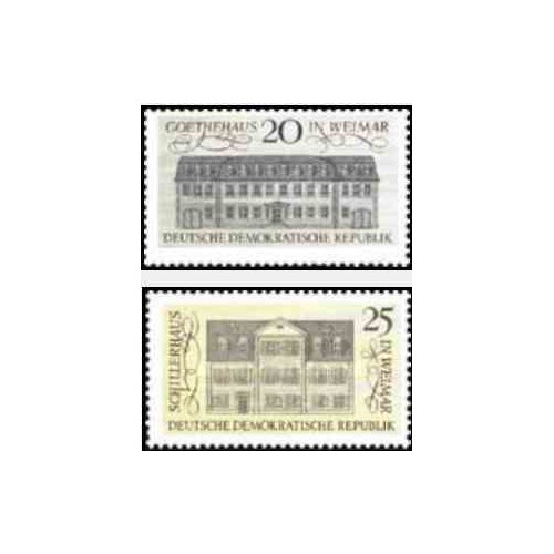 2 عدد تمبر یادگار فرهنگ آلمان - جمهوری دموکراتیک آلمان 1967