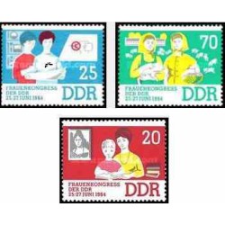 3 عدد تمبر کنگره زنان - جمهوری دموکراتیک آلمان 1964
