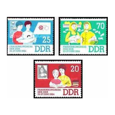3 عدد تمبر کنگره زنان - جمهوری دموکراتیک آلمان 1964