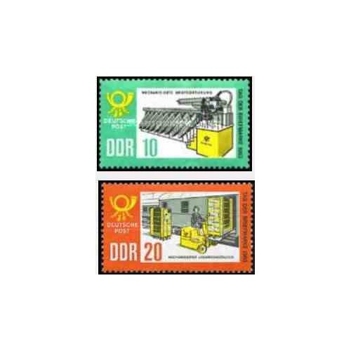 2 عدد تمبر روز تمبر - جمهوری دموکراتیک آلمان 1963
