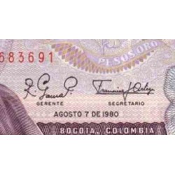 اسکناس 10 پزو - کلمبیا 1980 بدون سری