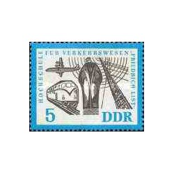 1 عدد تمبر دهمین سال مدرسه ترافیک - جمهوری دموکراتیک آلمان 1962