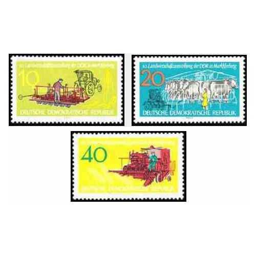 3 عدد تمبر نمایشگاه کشاورزی مارکلیبرگ - جمهوری دموکراتیک آلمان 1962