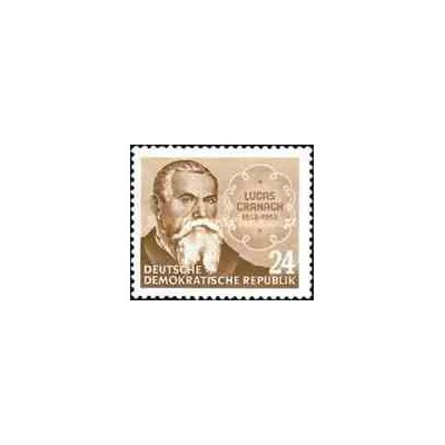 1 عدد تمبر یادبود 400مین سال درگذشت لوکاس کراناخ - نقاش دوره رنسانس - جمهوری دموکراتیک آلمان  قیمت 5.5 دلار1953