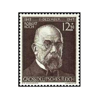 1 عدد تمبر روبرت کخ - رایش آلمان 1944
