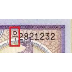 اسکناس 10 نگولتروم - بوتان ۱۹۸۶ سریال کسری