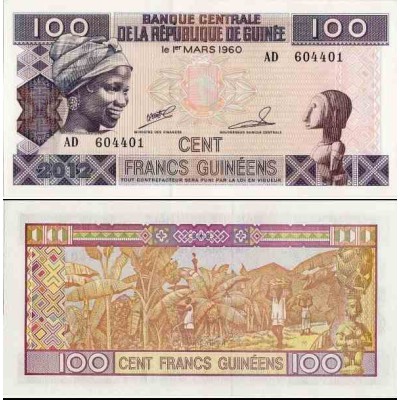 اسکناس 100 فرانک - گینه 2012