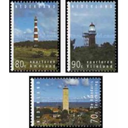 3 عدد تمبر فانوسهای دریائی - هلند 1994