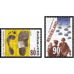 2 عدد تمبر جنگ جهانی دوم - هلند 1994