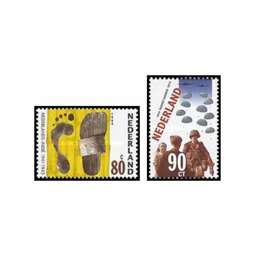 2 عدد تمبر جنگ جهانی دوم - هلند 1994
