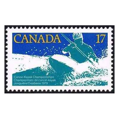 1 عدد تمبر مسابقات قایقرانی کایاک - کانادا 1979