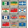 12 عدد تمبر روز کانادا - پرچمهای استانی و منطقه ای - کانادا 1979