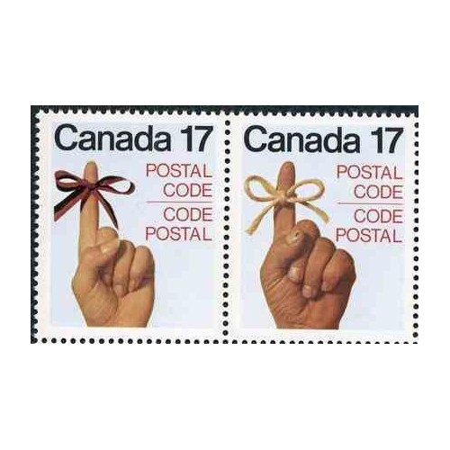 2 عدد تمبر تبلیغ کدهای پستی - کانادا 1979