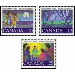 3 عدد تمبر کریستمس - کانادا 1977