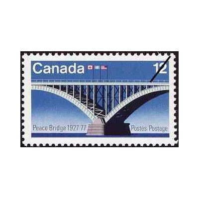 1 عدد تمبر 50مین سال افتتاح پل صلح - رود نیاگارا - کانادا 1977
