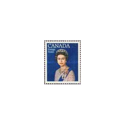1 عدد تمبر جشن 25مین سال سلطنت - ملکه الیزلبت دوم - کانادا 1977