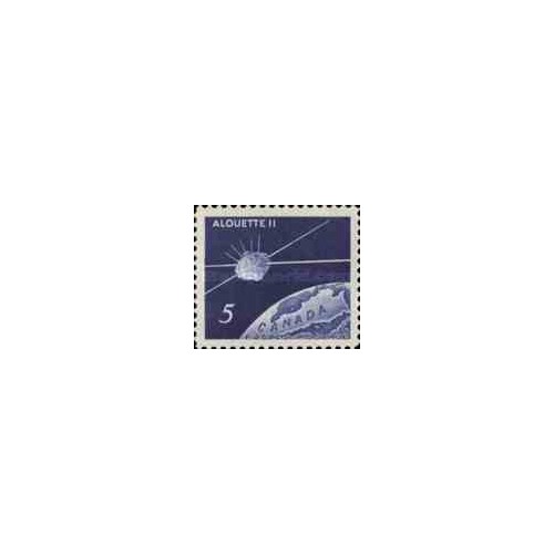 1 عدد تمبر پرتاب ماهواره کانادائی Alouette II- کانادا 1966
