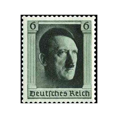 1 عدد تمبرتولد هیتلر  - رایش آلمان 1937 بدون حاشیه