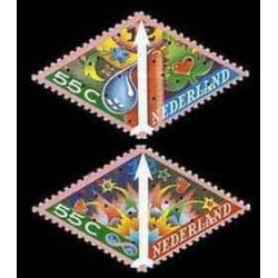 2 عدد تمبر کریستمس - هلند 1993