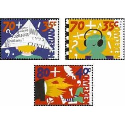 3 عدد تمبر مراقبت از کودکان - هلند 1993