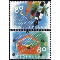 2 عدد تمبر نامه تبریک - هلند 1993