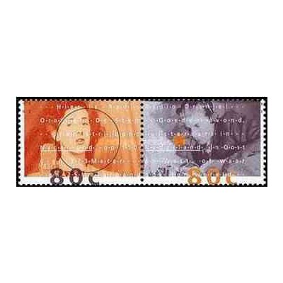 2 عدد تمبر رادیو نارنجی - هلند 1993
