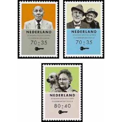 3 عدد تمبر تابستان - کهنسالان - هلند 1993