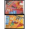 2 عدد تمبر تبریک - هلند 1993