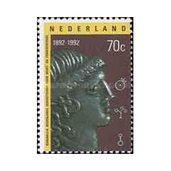 1 عدد تمبر صدمین سال انجمن سکه شناسی سلطنتی - هلند 1992