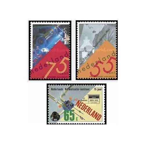 3 عدد تمبر فنون - هلند 1991