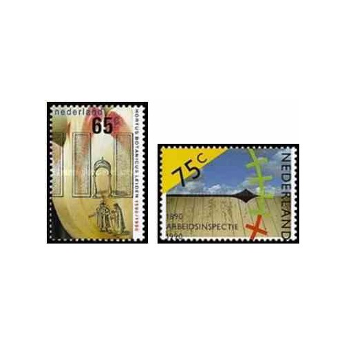 2 عدد تمبر سالگردها - هلند 1990 2 عدد تمبر سالگردها - هلند 1990