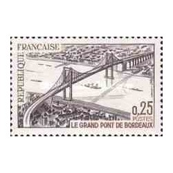 1 عدد تمبر افتتاح پل بوردو - فرانسه 1967