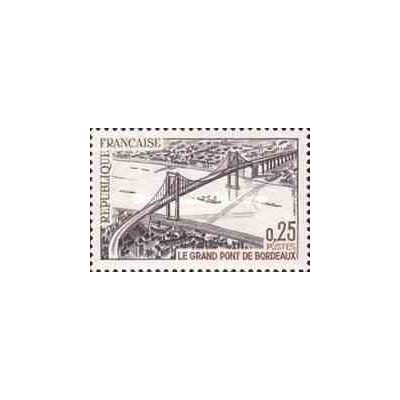 1 عدد تمبر افتتاح پل بوردو - فرانسه 1967